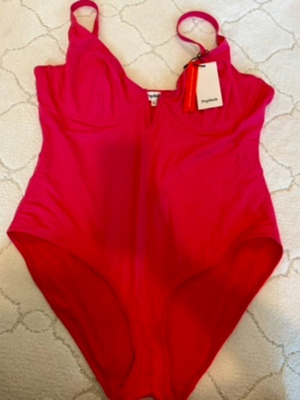 NWT Popilush Hot Pink Underwire Shaping One Piece Swimsuit 3XL